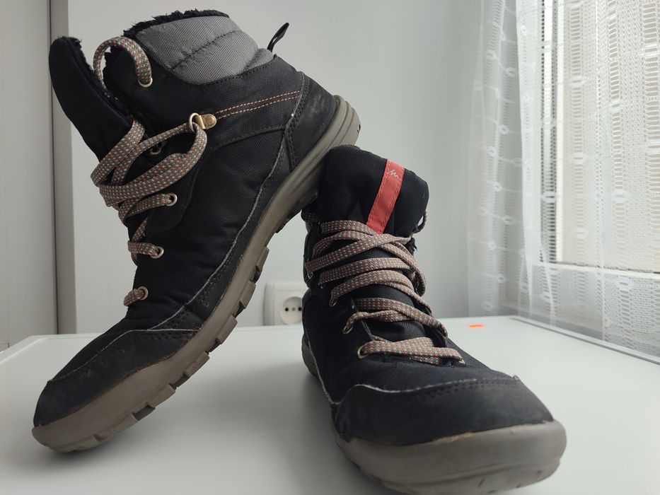 Quechua sh100 x warm mid w black 41 розмір черевики кросівки трекінг