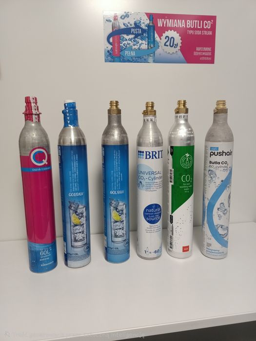 Wymiana-Napełnianie cylindrów Co2 SodaStream  i inne marki