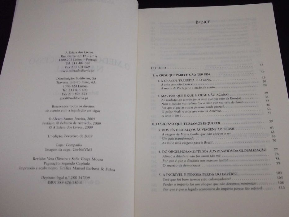 Livro Medo do Insucesso Nacional Álvaro Santos Pereira
