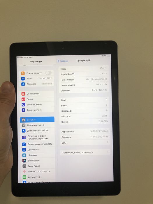 iPad 6, 32 GB, Wi-Fi. Айпад 6 на 32 гб.