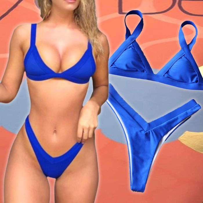 Damski Strój Kąpielowy Bikini Stringi Kobiecy Kostium Dwuczęściowy L