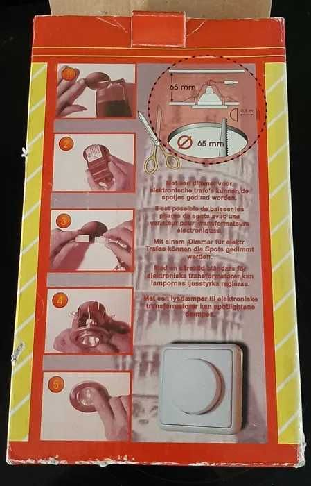 Halogen, spot, oczko, sufitowy podtynkowy 3x20W komplet NIEMIECKI