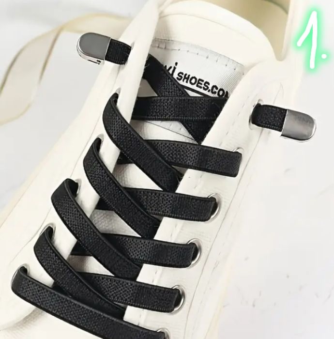 Шнурки резинки для взуття,чорні,білі,   швидко шнурки еластичні