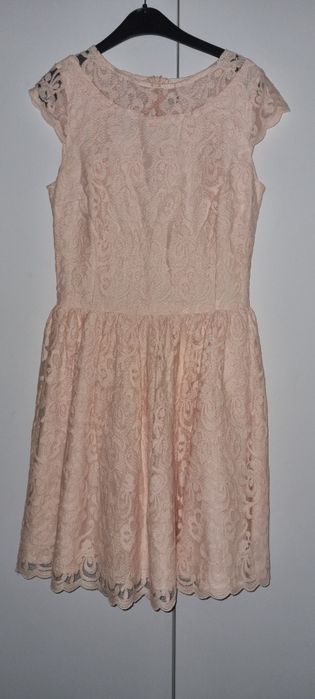 Sukienka r.38- pudrowe róż