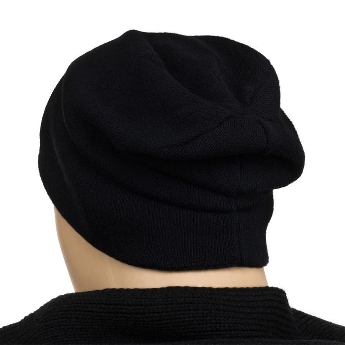 czapka damska beanie z kryształkami czarna - peterson