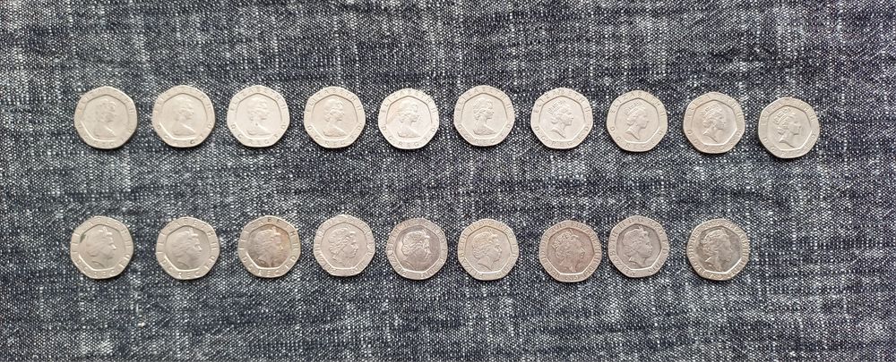 20 pence 1982-2016