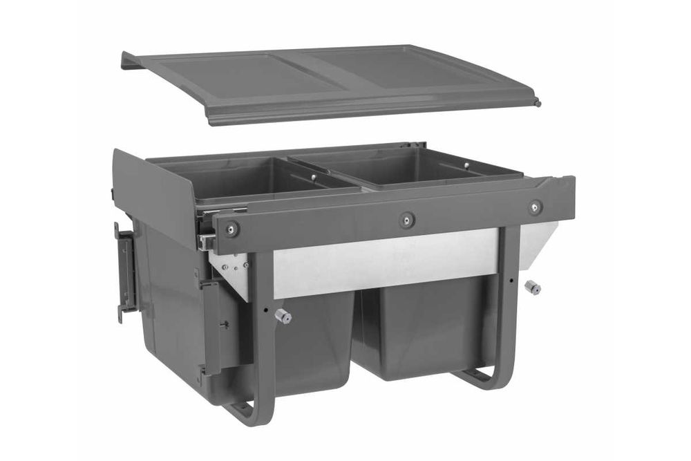 Kosz na śmieci segregacja Pojemnik GTV PRACTI ECO 450 2x15L antracyt