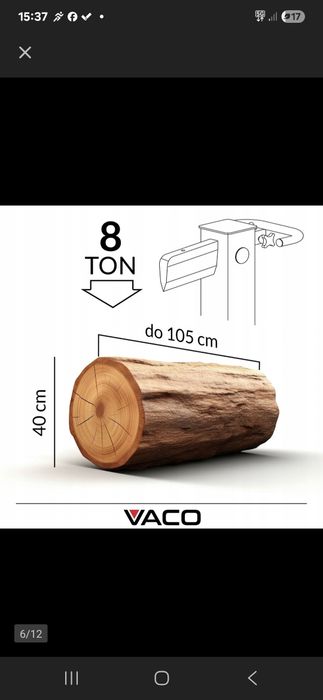WYNAJEM Łupiarka do drewna 8T 230v