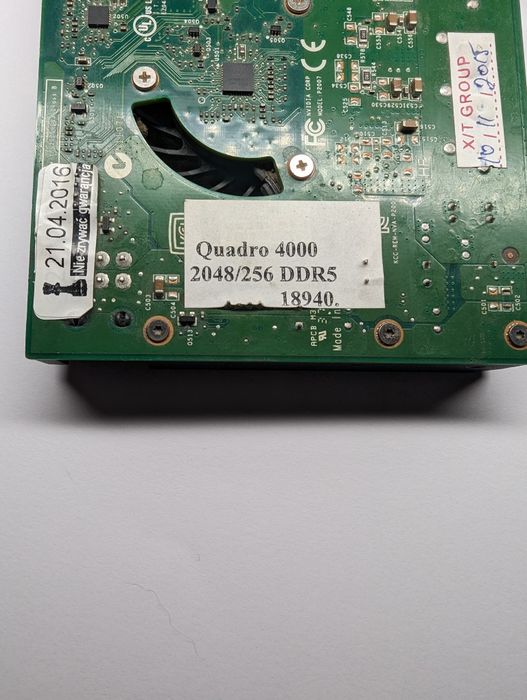 karta graficzna nvidia quadro4000 2gb 256 bit ddr5