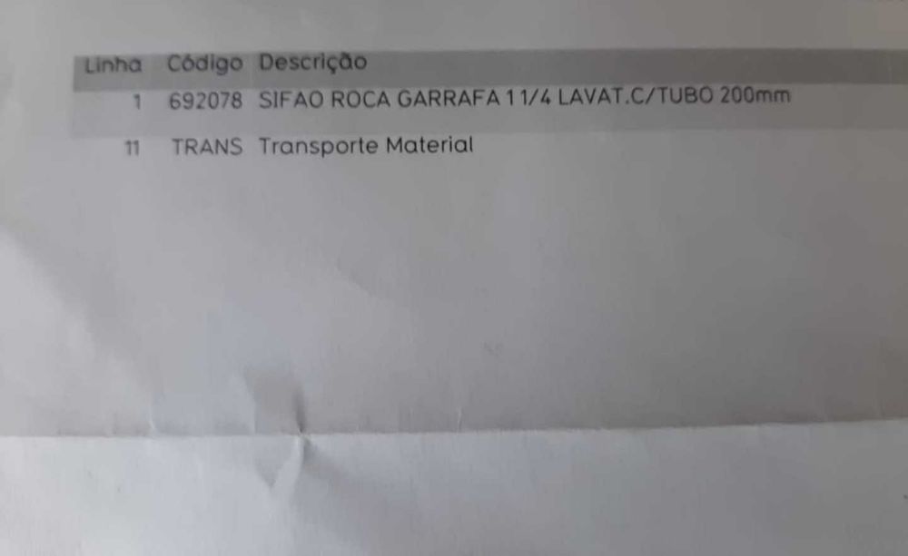 Sifão Roca garrafa para lavatório