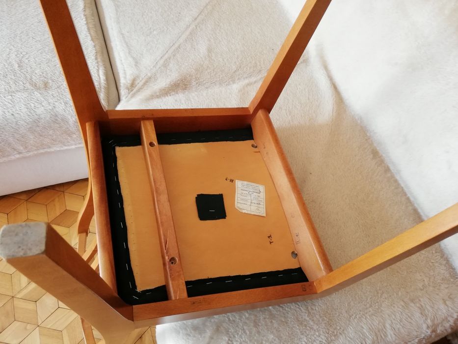 krzesła tapicerowane zielone 4szt za 599zł po renowacji