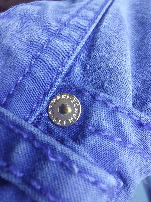 Armani Exchange spodnie fioletowe llyocell rurki trousers premium viol
