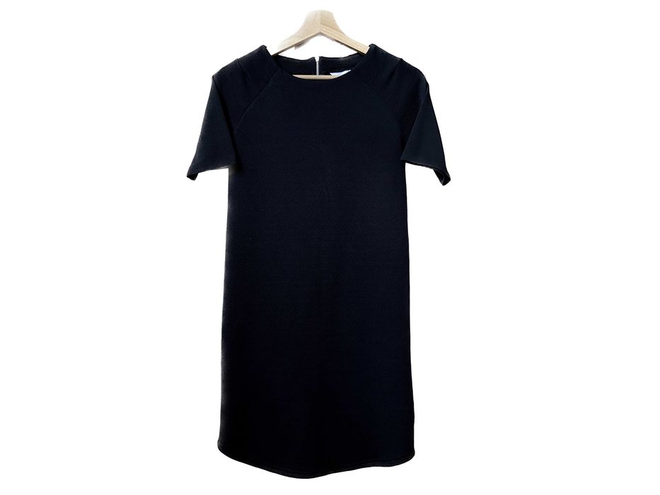 Czarna klasyczna sukienka midi, mała czarna, rozmiar XS/34