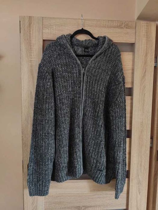 męski szary sweter 4 xl z kapturem ellos