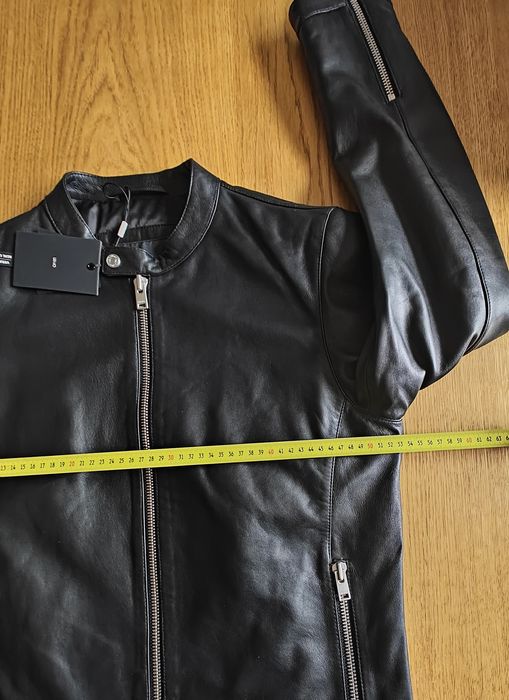 Nowa kurtka męska skórzana czarna LIU JO 100% skóra rozmiar L