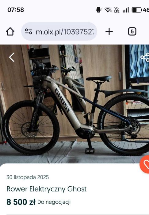 Rower Elektryczny GHOTS