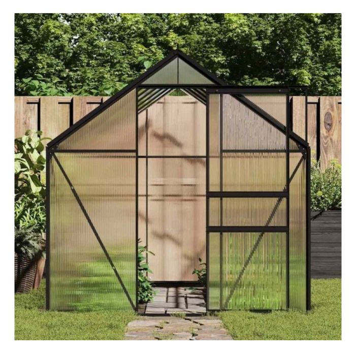 Szklarnia z poliwęglanu 7,03m2 Nowa proste ściany