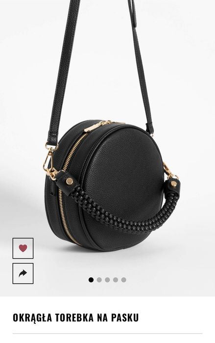 Orsay nowa okrągła torebka pleciony pasek