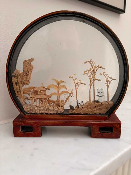Diorama orientalna z drewna korkowego