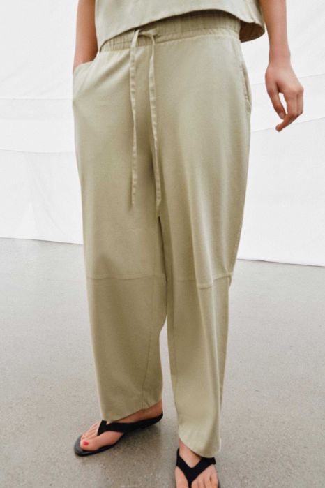Жіночі широкі штани zara вільні брюки wide leg палаццо S