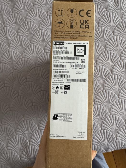Lenovo Thinkpad 12 carbon 12 Gen  1 TB