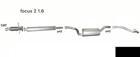 Глушитель резанатор Ford Escort Orion Focus Mondeo Scorpio Sierra