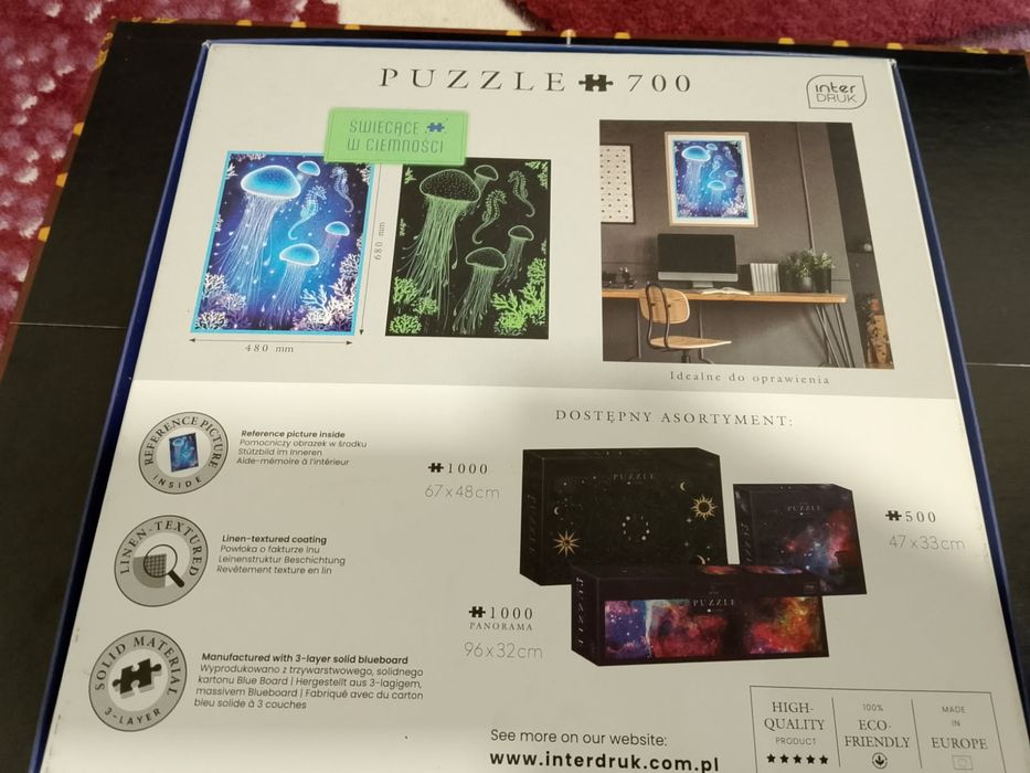 Puzzle świecące w ciemnosci, 700elementow