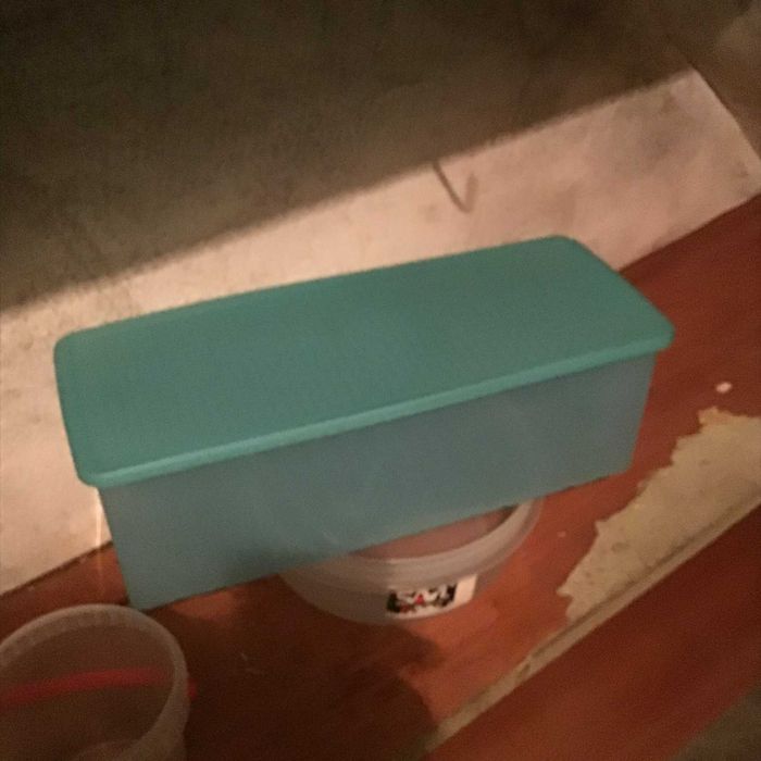 tuperware azul rectangular