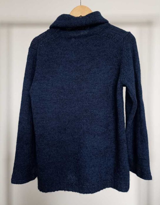 Granatowy sweter gold Carnaby's wełna alpaka