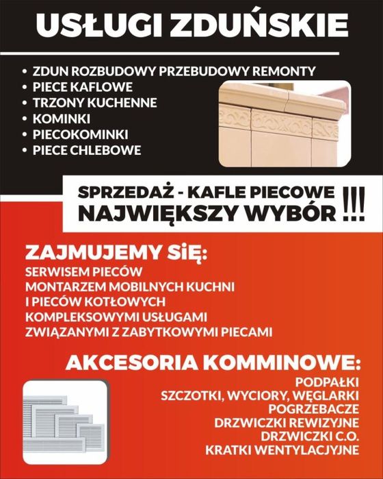 Frezowanie  kominów, wkłady kominowe