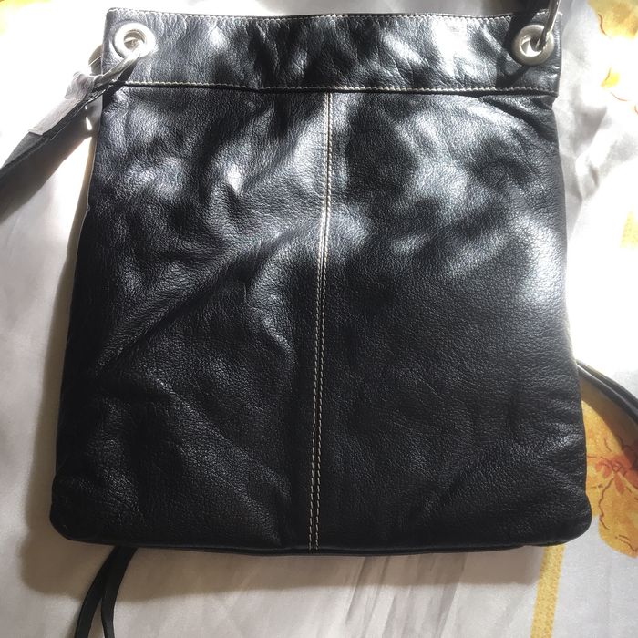 Подарок любимому. Брендовая кожаная мужская сумка River Island