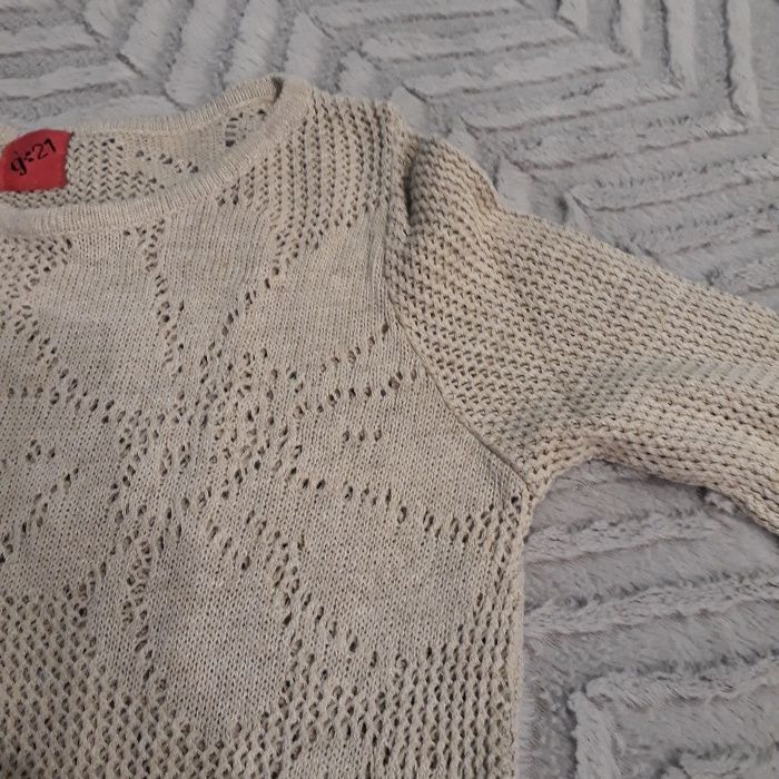 Sweterek ażurowy beż S/M