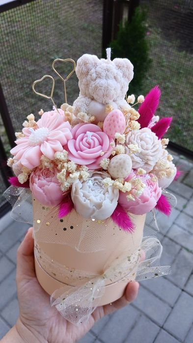 Flower box ze świec sojowych