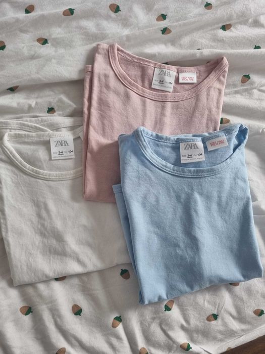 3 koszulki zara 104