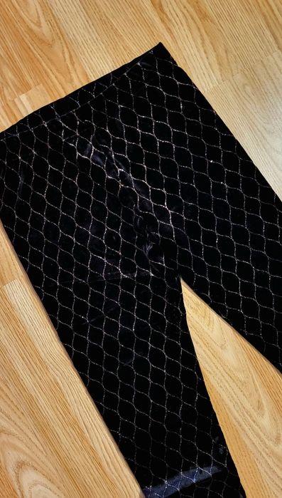 H&M brokatowe spodnie leginsy rurki aksamitne welurowe