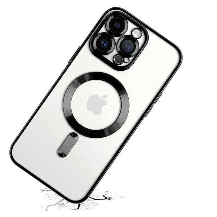 Etui Silikonowe Iphone 13/14/15Plus Pro Max Magsafe Magnetyczne Czarne