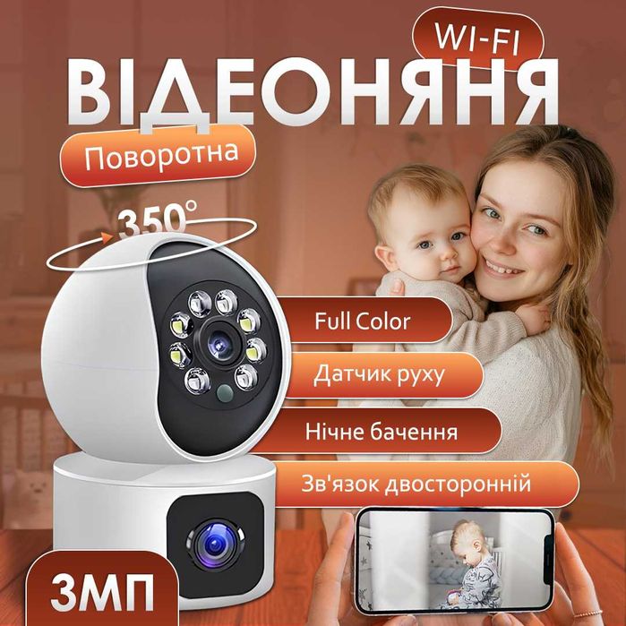 Відеоняня з датчиком руху радіоняня з нічним режимом і мікрофоном