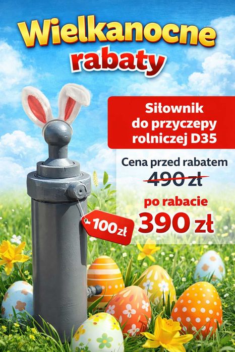 Siłownik do przyczepy D35 - WYSYŁKA!!! 2 LATA GWARANCJI! DOSTĘPNE!!!
