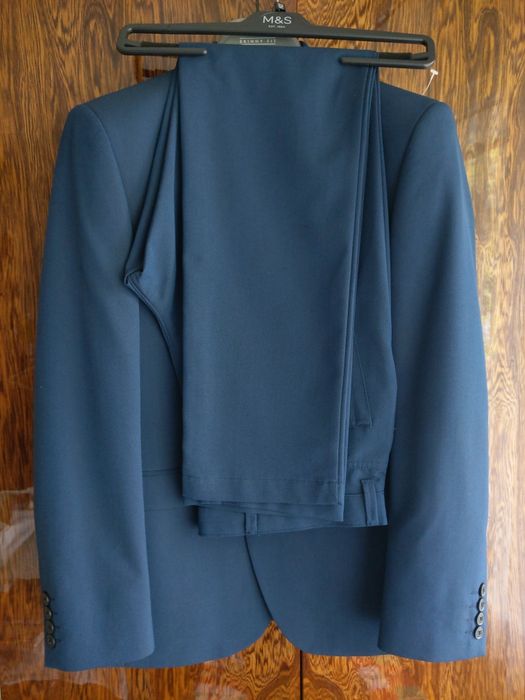 Spodnie /Marynarka/, NEXT, Niebieskie. 32/33