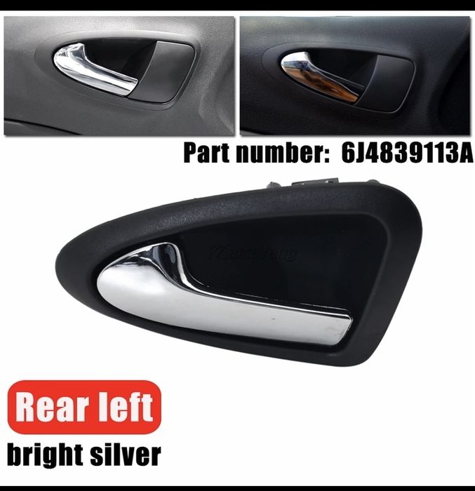 Puxador de porta interior traseiro seat ibiza 6j  2009 a 2017