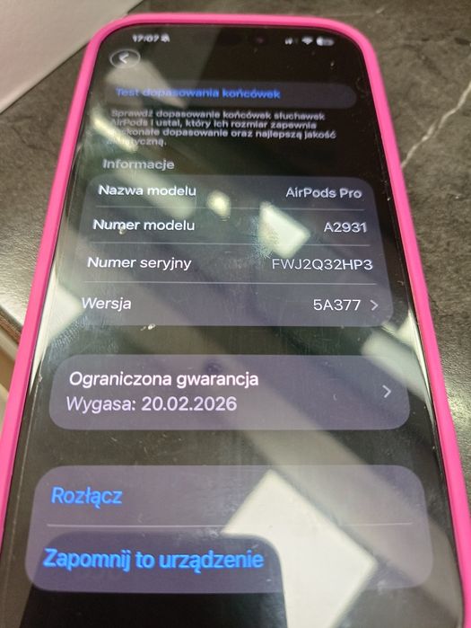 Słuchawki airpods pro 2 gen jak nowe gwarancja
