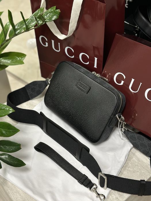 Сумка Gucci повний комплект бутика чоловіча  сумка через плече шкіра канва