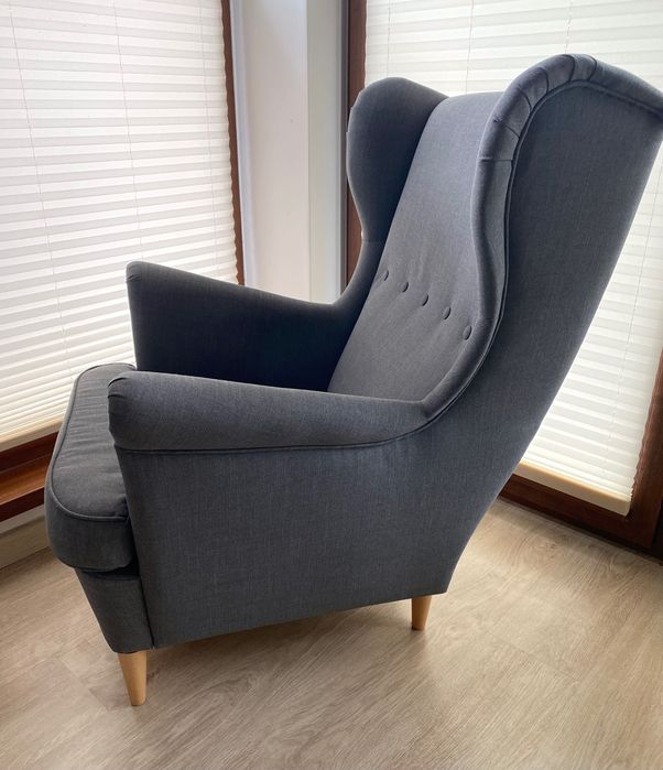 Fotel Ikea Strandmon - szary