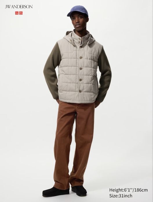 Комбінована куртка uniqlo combination quilted jacket
