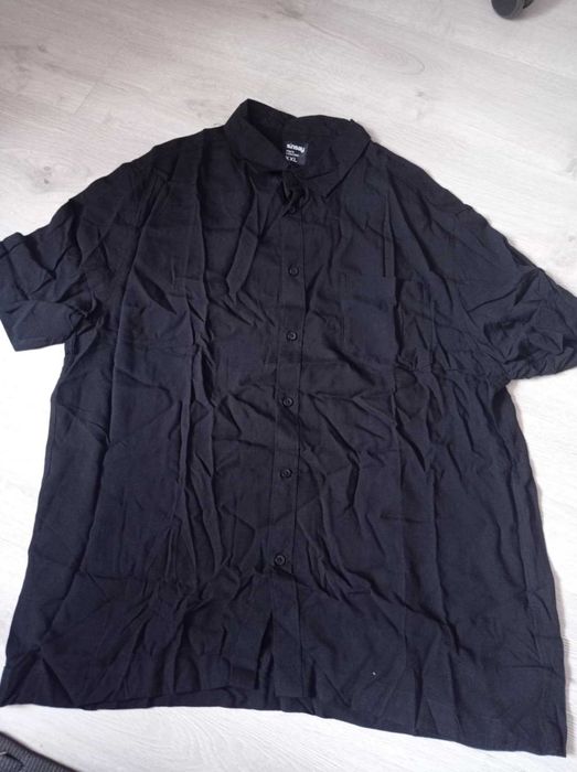 Koszula czarna męska nowa z krótkim rękawem