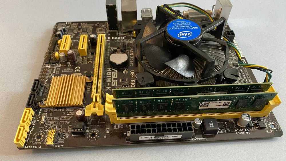 Motherboard Asus 1150 Intel Core i3 4170 CPU at 3.70GHz + RAM DDR3 8Gb