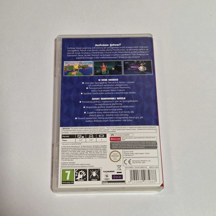 Spongebob Squarepants: Battle for Bikini Bottom - Rehydrated Gra NINTENDO SWITCH