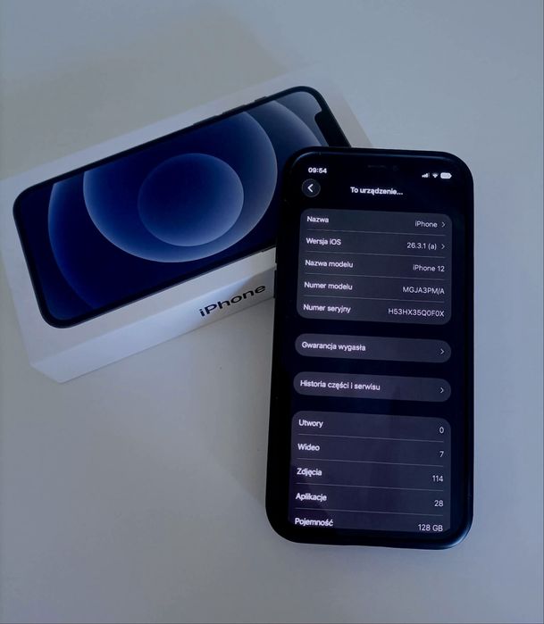 iPhone 12 Czarny 128GB – Sprawny, okazja!