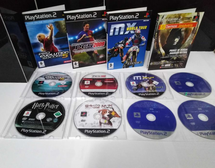 Conjunto Playstation 2 - 5 jogos +3 demos.