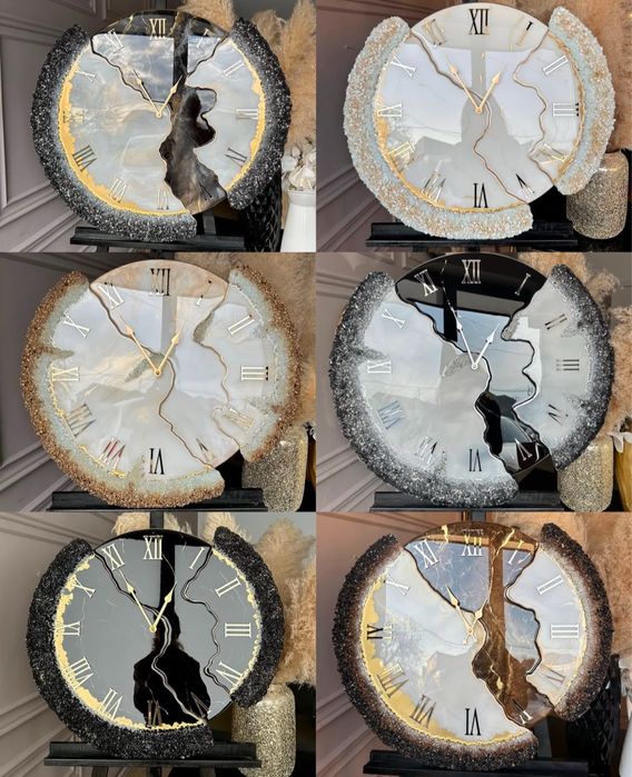 Часы из эпоксидной смолы, идея для подарка, декор, годинник з смоли